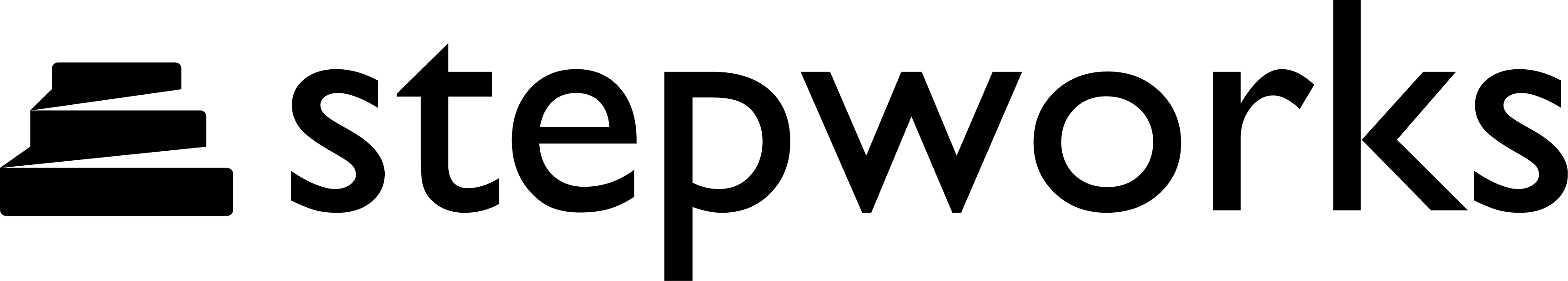 StepWorks black logo